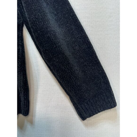 Alfred Dunner Women Zip Up Fair Isle Chenille Cardigan Sweater Sz XL Black White - Picture 10 of 10